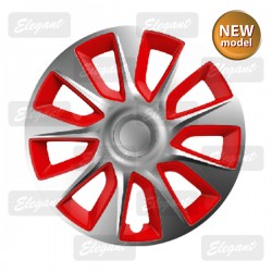 Колпак ELEGANT 13 STRATOS silver&red (4 шт.)