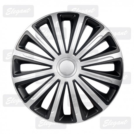 Колпак ELEGANT 13 TREND silver&black (4 шт.)