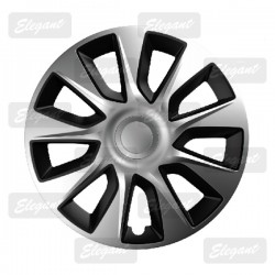 Колпак ELEGANT 14 STRATOS silver&black (4 шт.)
