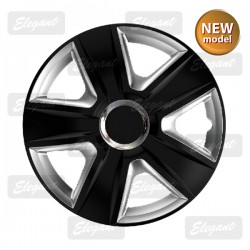 Колпак ELEGANT 15 ESPRIT RC black&silver (4 шт.)