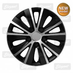 Колпак ELEGANT 15 RAPID silver&black (4 шт.)