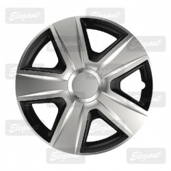 Колпак ELEGANT 16 ESPRIT RC silver&black (4 шт.)