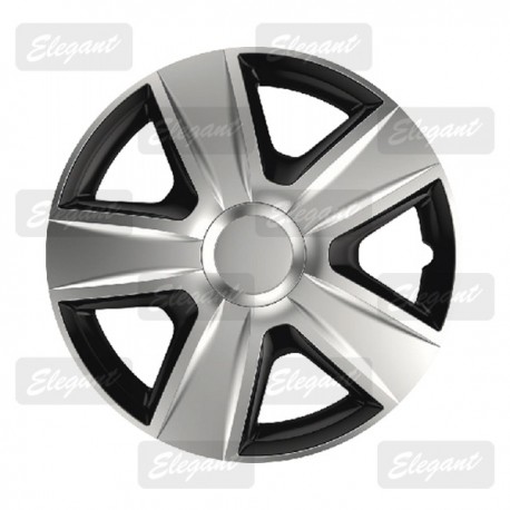 Колпак ELEGANT 16 ESPRIT RC silver&black (4 шт.)