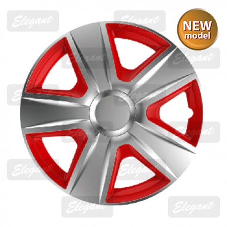Колпак ELEGANT 16 ESPRIT silver&red (4 шт.)